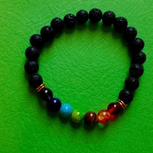7 Chakra Lava Bead Bracelet